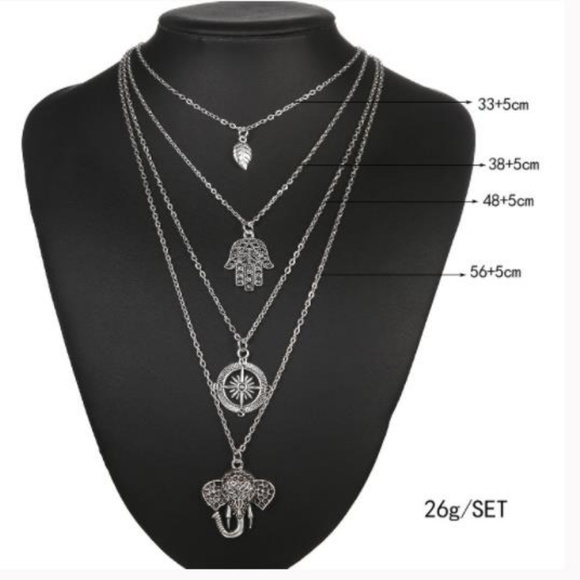 NEW boho multi layer charm necklace - Picture 4 of 4